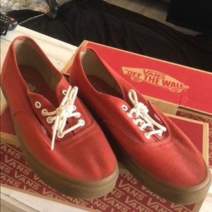 Vans red shoes